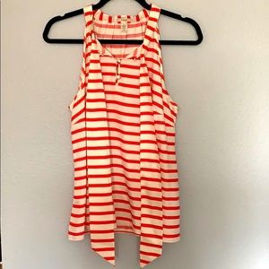 J.Crew 100% silk striped tank Sz 10